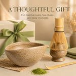 Strabella Reef Yellow matcha ceremony set with a gift box, for matcha lovers and tea rituals