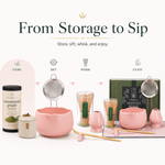 How to make matcha: store, sift, whisk and enjoy with the pink Matcha Queen set