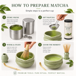 How to prepare matcha: store, sift, whisk and serve with the Strabella starter kit