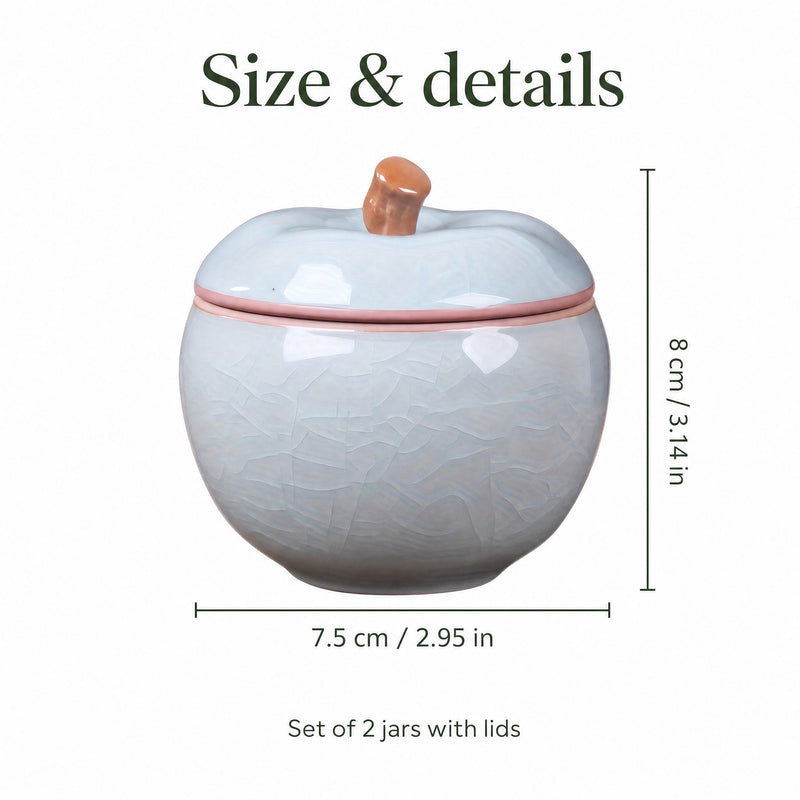 Trinket jar dimensions — 7.5 cm / 2.95 in wide, 8 cm / 3.14 in tall